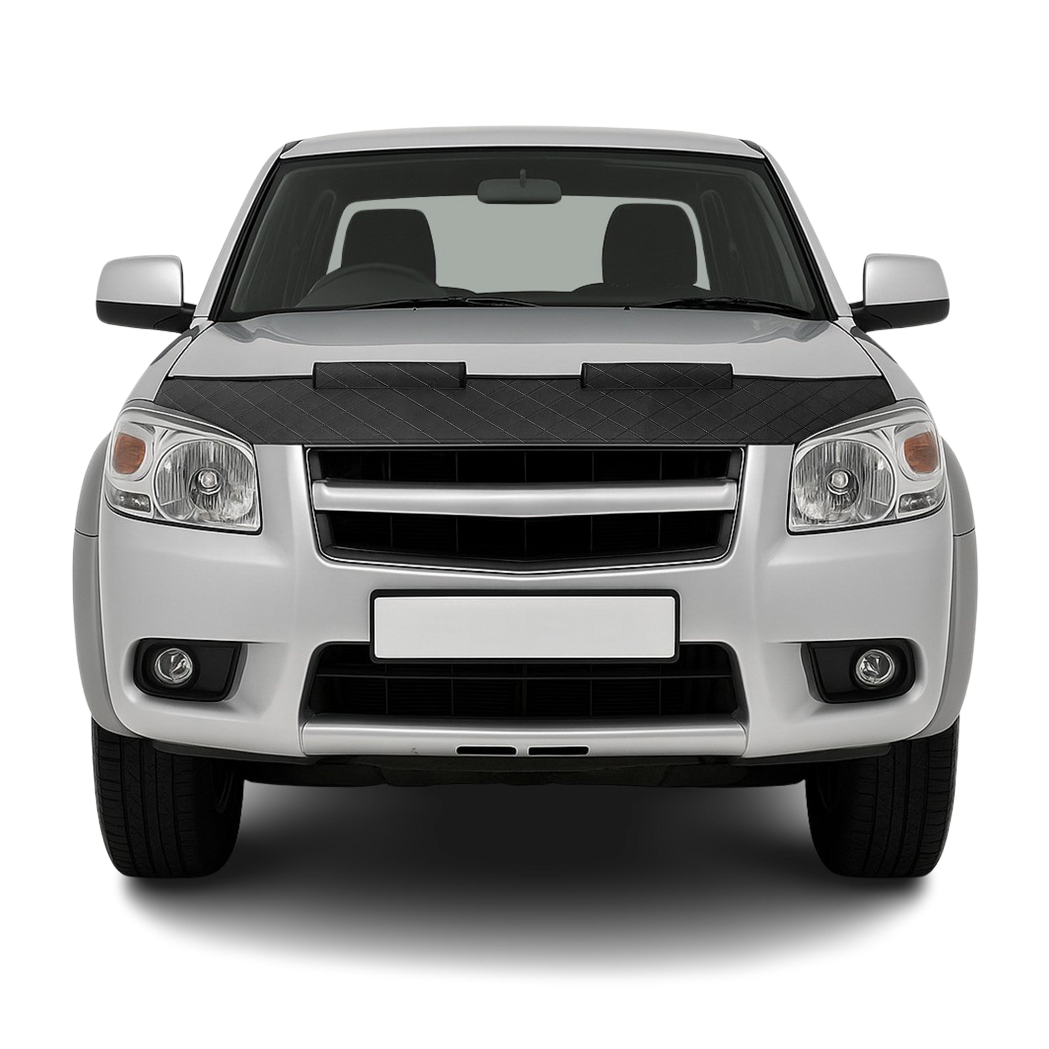 Bonnet Bra Haubenbra Steinschlagschutz für Ford Ranger II 2007-2009 Halb Schwarz