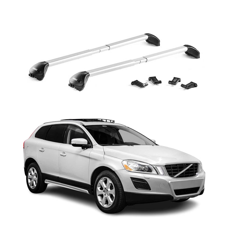 Dachträger Grundtäger für Volvo XC60 2008-2025 100kg Aluminium Silber 2 tlg ABE