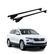Menabo Grundträger Dachträger für Skoda Karoq 2017-2026 ABE Aluminium Schwarz 2x