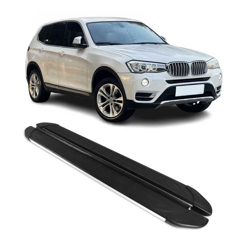 Trittbretter Seitenschweller für BMW X3 F25 2010-2017 Aluminium Schwarz Silber