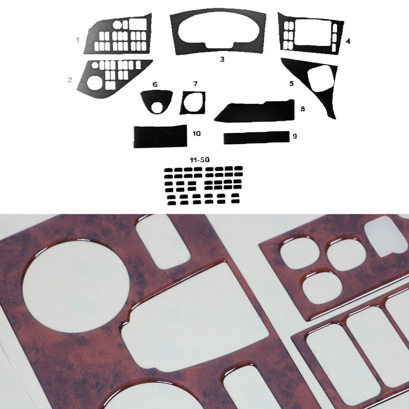 Innenraum Dekor Cockpit für Mercedes Travego 2012-2015 Wurzelholz Optik 50tlg