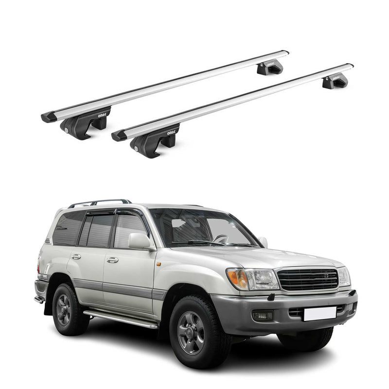 Dachträger für Toyota Land Cruiser 90 120 1996-2009 5 tür 90kg Alu Silber 2x ABE