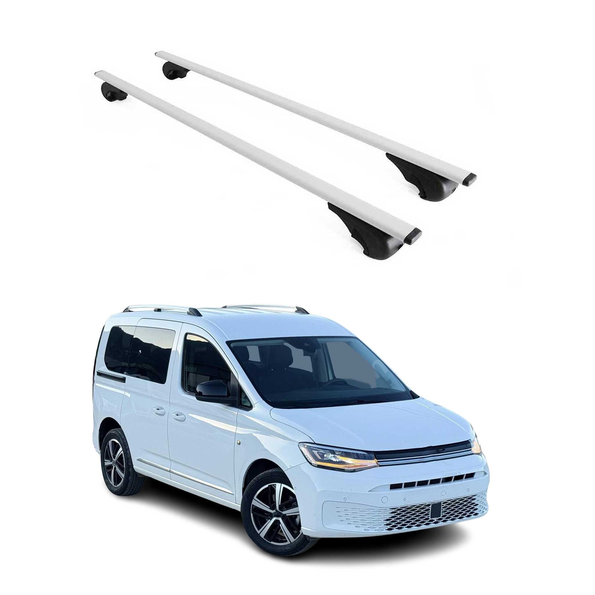 Dachträger Grundtäger für VW Caddy 2020-2026 75kg Metall Silber 2 tlg