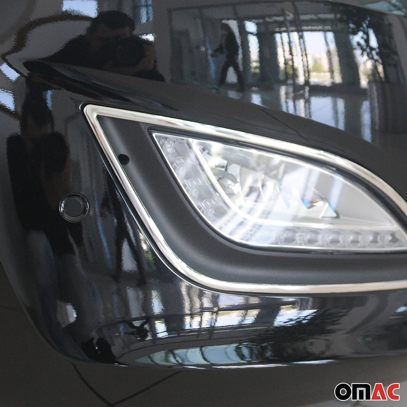 Nebelscheinwerfer Rahmen Umrandung für Hyundai i30 2012-2017 Edelstahl Silber 2x