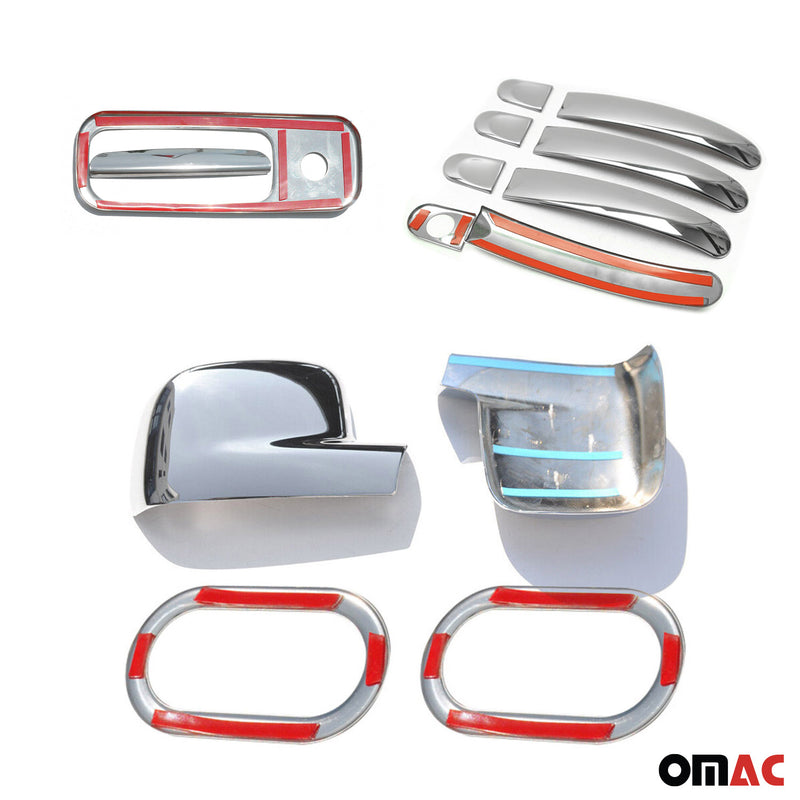 Blinkerrahmen Signalblende Rahmen Satz für VW Multivan T5 2003-2015 Chrom 13x