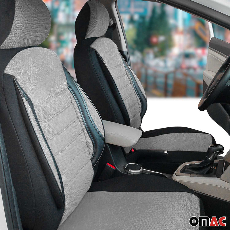 Schonbezüge Sitzschoner Sitzbezüge für VW Caddy Sharan Grau 2 Sitz Vorne Satz