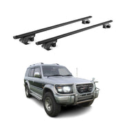 Dachträger für Mitsubishi Pajero V20 1991-1999 5 tür 90kg Alu Schwarz 2x ABE