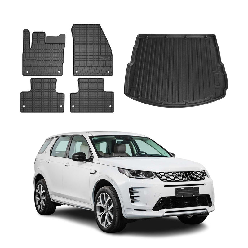 Fußmatten & Kofferraumwanne Set für Land Rover Discovery Sport 2014-2019 Gummi