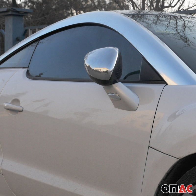 Spiegelkappen Spiegelabdeckung für Peugeot RCZ 2010-2015 Chrom 2 tlg Edelstahl