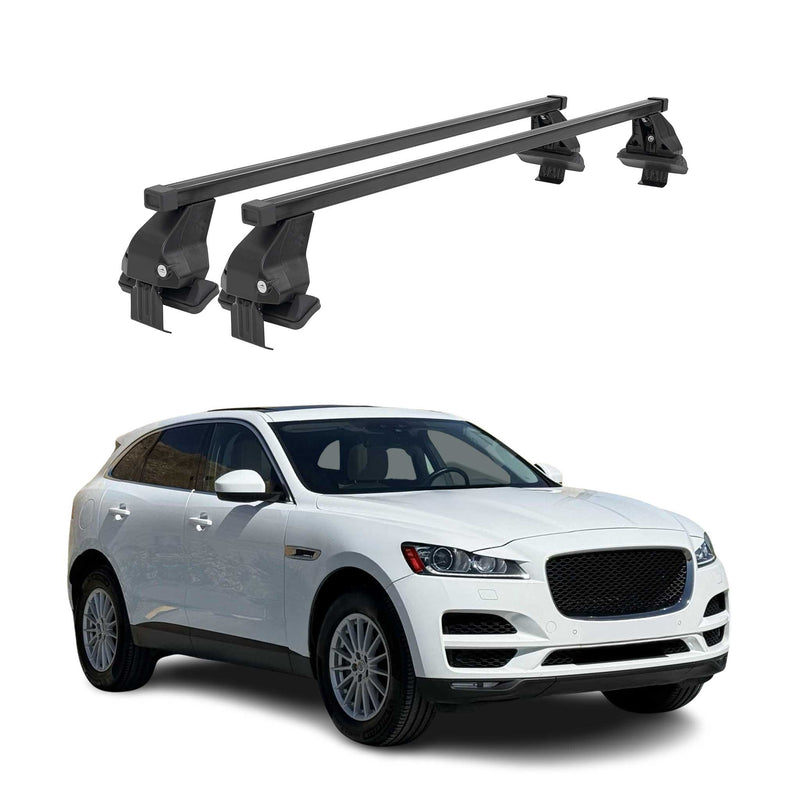 Menabo Dachträger Grundtäger für Jaguar F-Pace 2016-2025 50kg Stahl Schwarz 2x