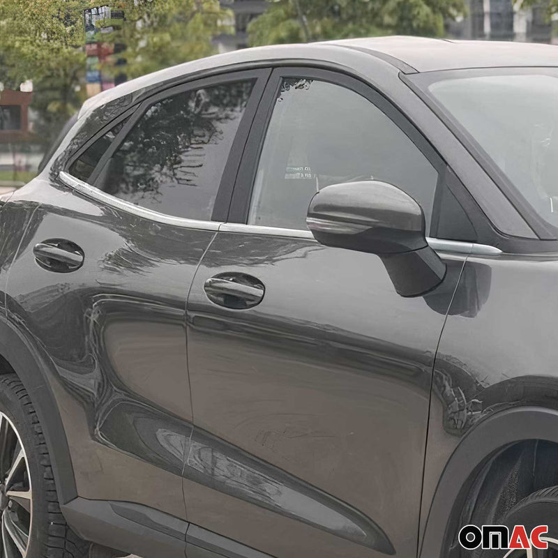 Fensterleisten Fensterrahmen für Ford Puma 2019-2025 Edelstahl Silber 8 tlg