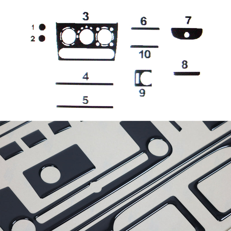 Innenraum Dekor Cockpit für Opel Tigra 1994-2000 Piano Schwarz Optik 10tlg