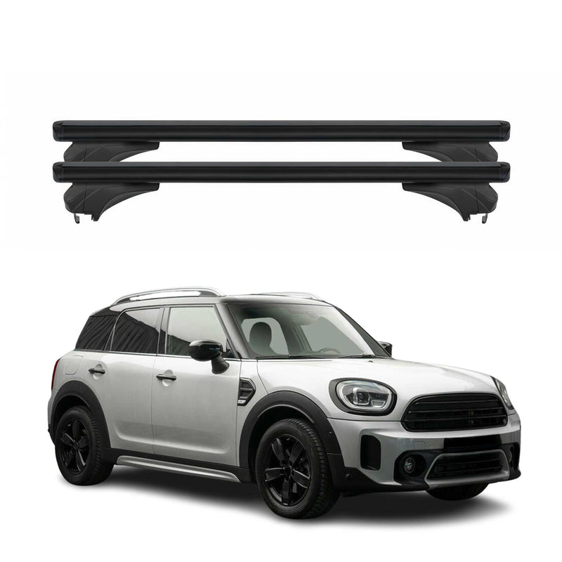Menabo Dachträger Grundtäger für Mini Countryman F60 2017-2023 Alu Schwarz 2 tlg