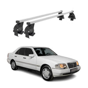 Menabo Dachträger für Mercedes C Klasse W202 Limo 1993-2000 50kg Stahl Silber 2x