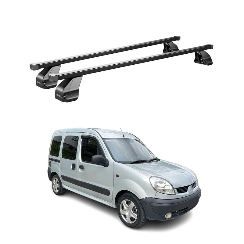 Menabo Dachträger für Renault Kangoo Express 1997-2007 75kg Stahl Schwarz 2x