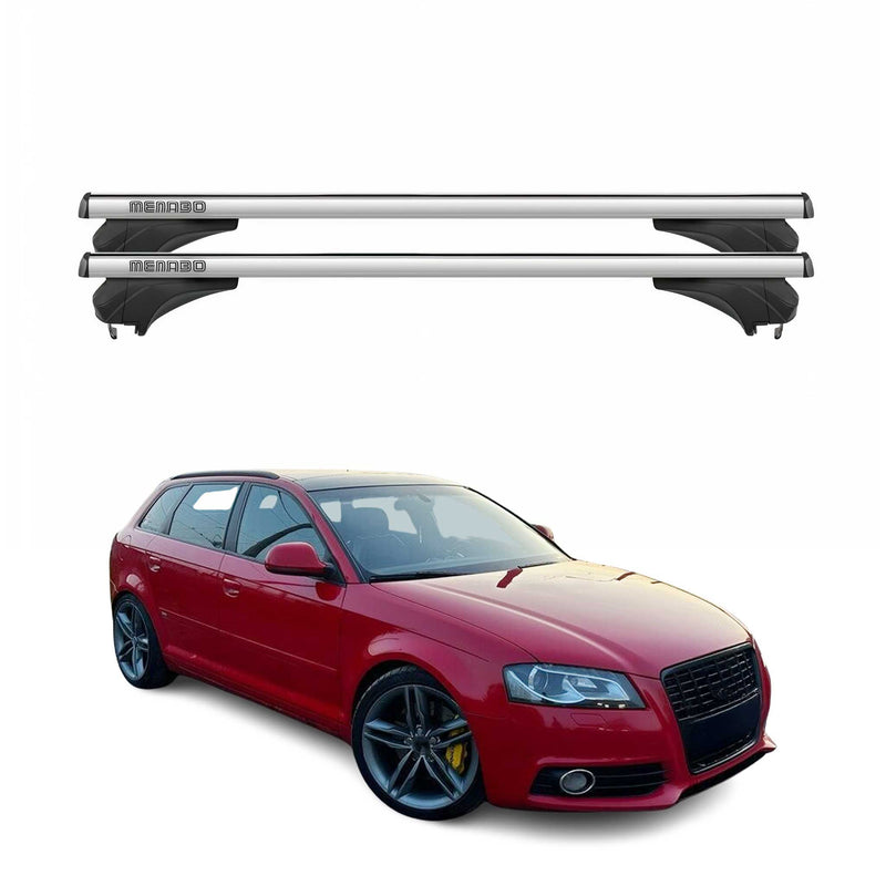 Menabo Dachträger für Audi A3 8PA Sportback 2004-2012 Aluminium Silber 2 tlg