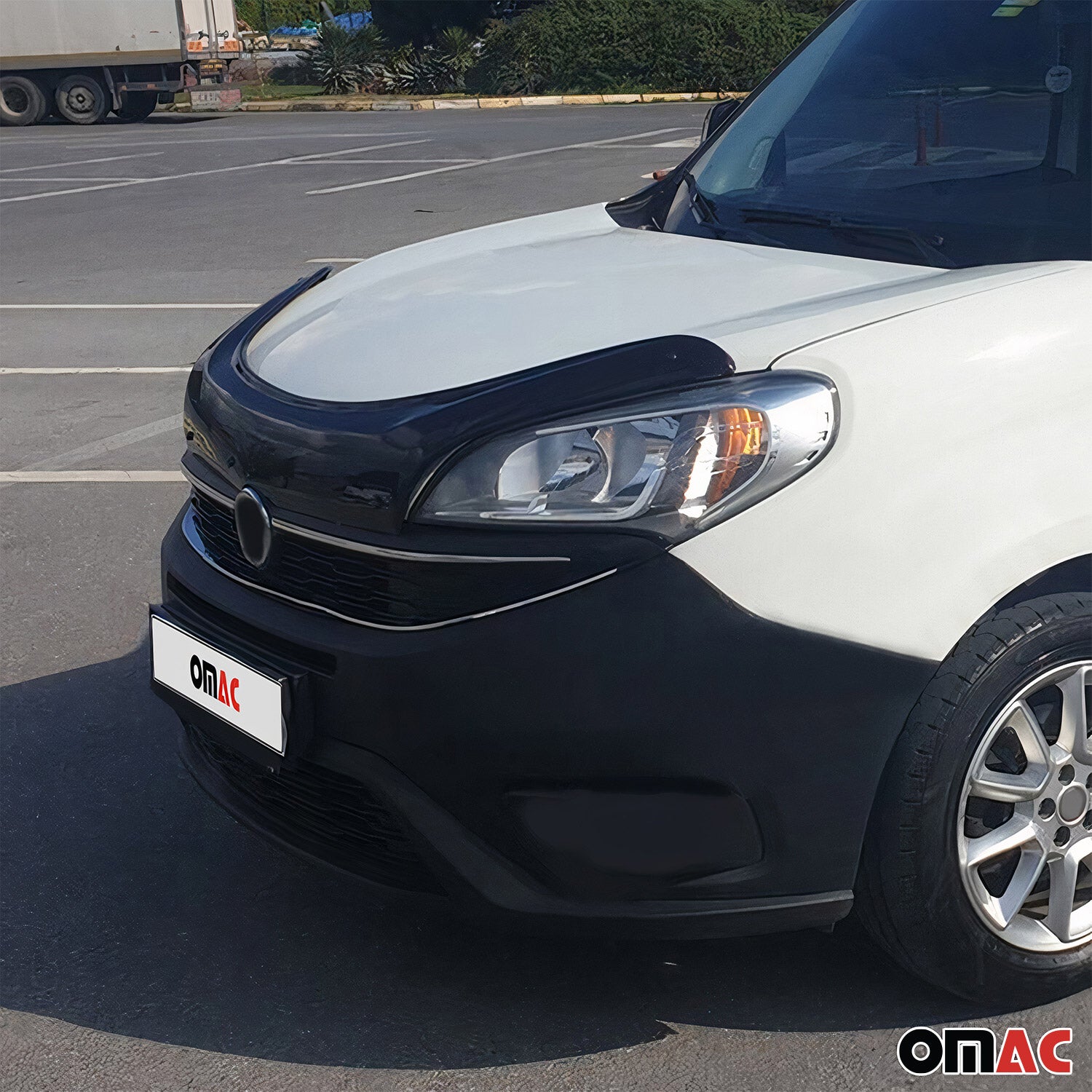 Motorhaube Deflektor Insekten Steinschlagschutz für Fiat Doblo 2014-2020 Dunkel