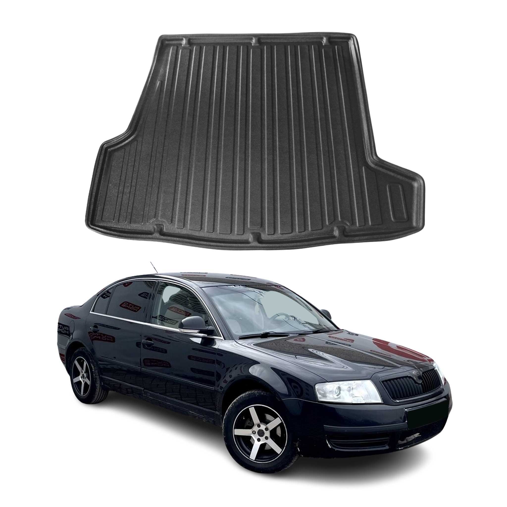 Kofferraumwanne Laderaumwanne für Skoda Superb 2001-2008 Stufenheck Gummi TPE
