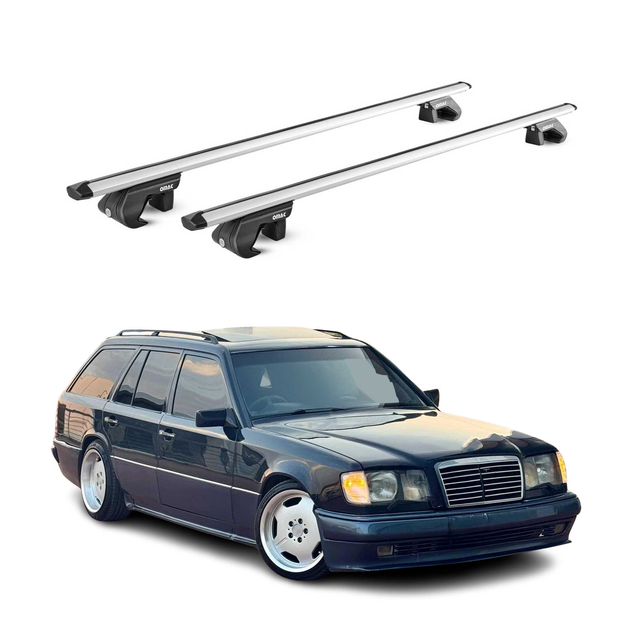 Dachträger für Mercedes Classe E Kombi S124 1985-1995 5 tür 90kg Alu ABE Silber