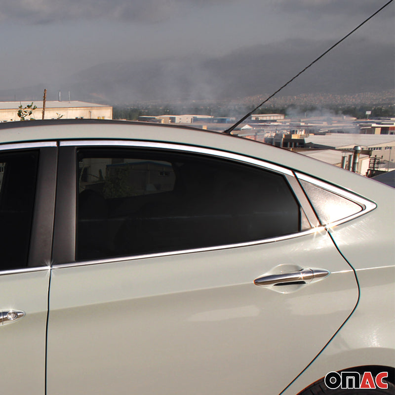 Fensterleisten Zierleisten für Hyundai Accent Blue Solaris 2012-2020 Chrom 14tlg