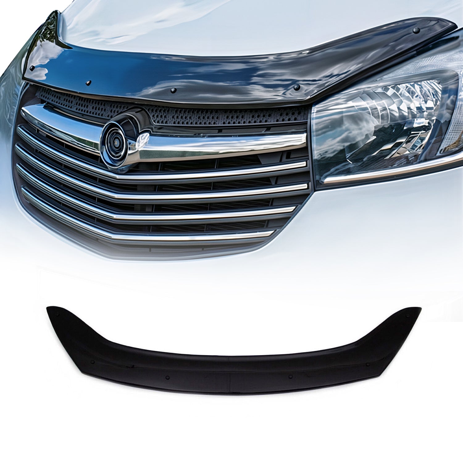 Motorhaube Deflektor Insekten Steinschlagschutz für Opel Vivaro 2014-2019 Dunkel