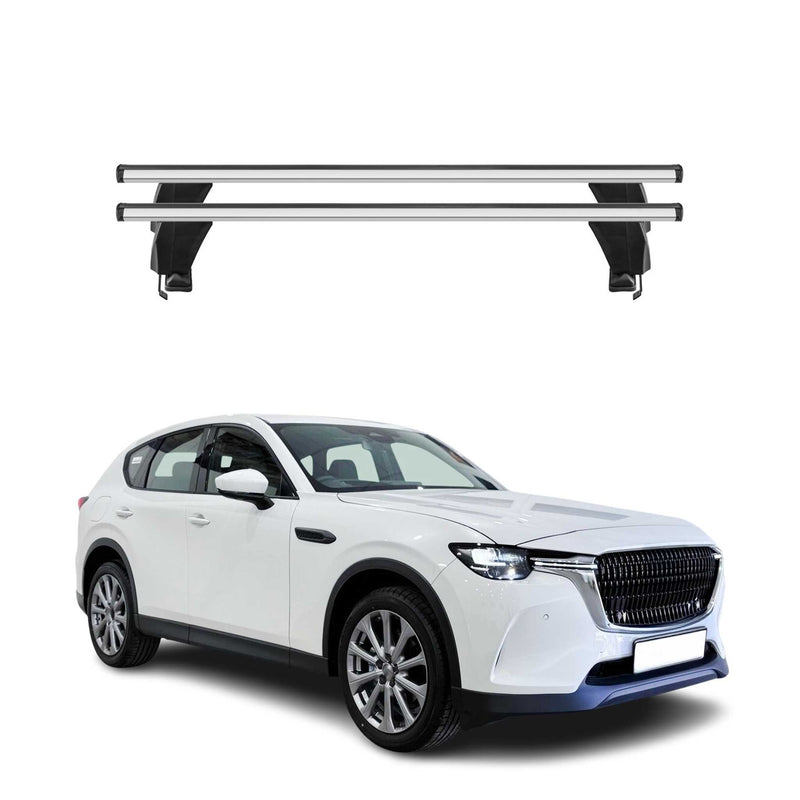 Menabo Dachträger Grundtäger für Mazda CX-60 2022-2025 50kg Alu Silber 2tlg
