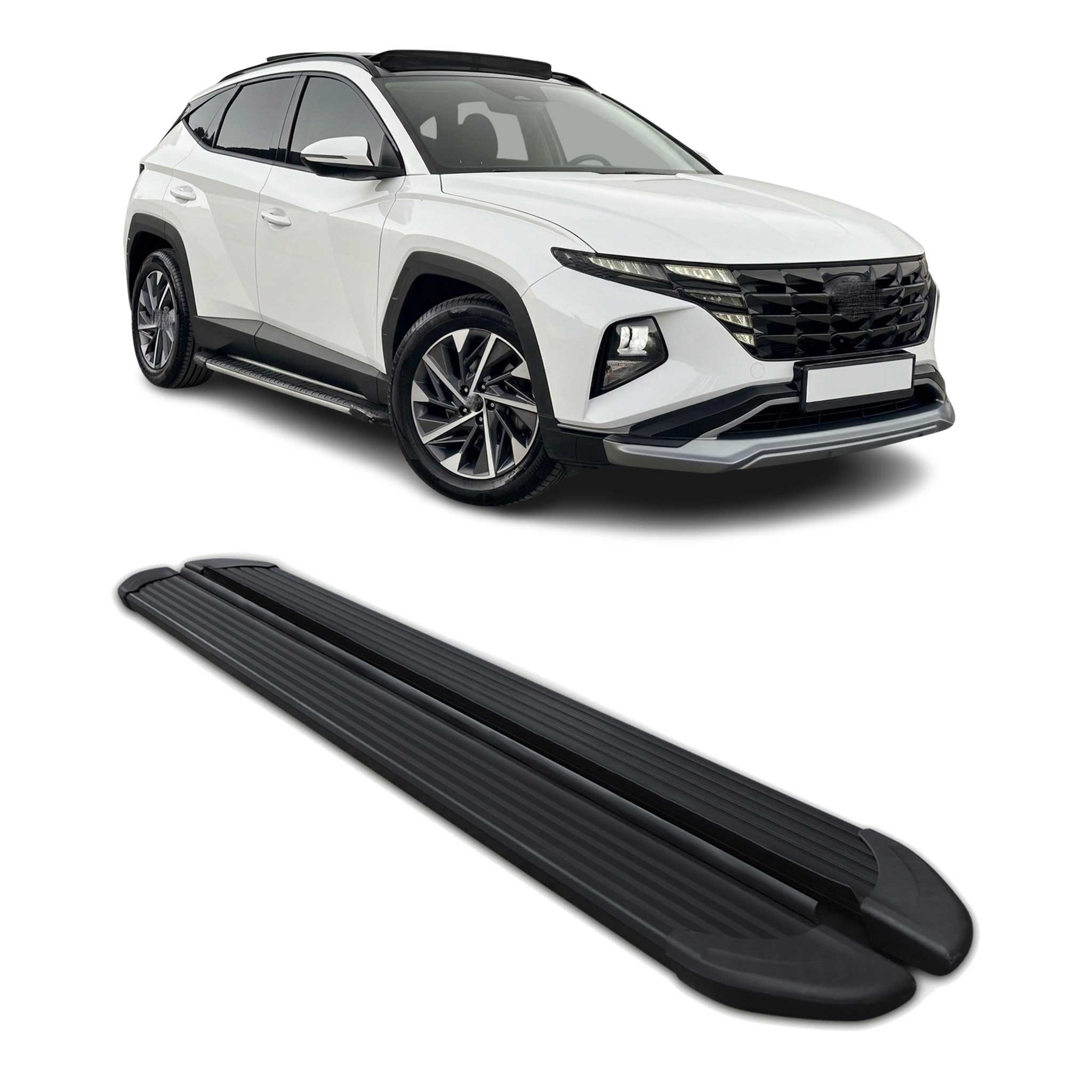 Seitenschweller Trittbretter Schweller für Hyundai Tucson IV 2022-2026 Schwarz
