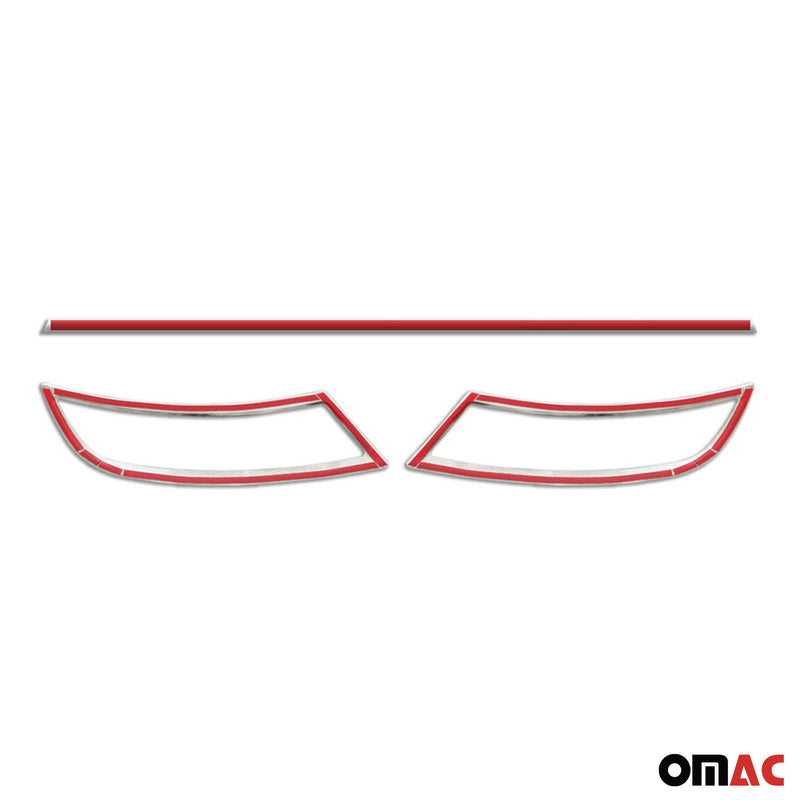 Auspuffblende Stoßstangen Zierblende für Skoda Superb 2015-2025 Edelstahl 3tlg