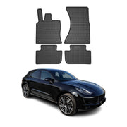 OMAC Gummi Fußmatten für Porsche Macan 2014-2018 Automatten Gummi Schwarz 4tlg