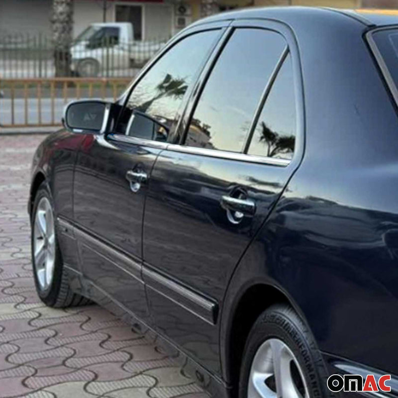 Fensterleisten Zierleisten für Mercedes E Klasse W210 1995-2002 Edelstahl 4tlg