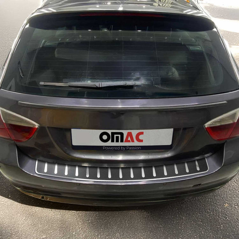 Ladekantenschutz Stoßstange für Skoda Rapid 2012-2019 Edelstahl Kohlefaserfolien