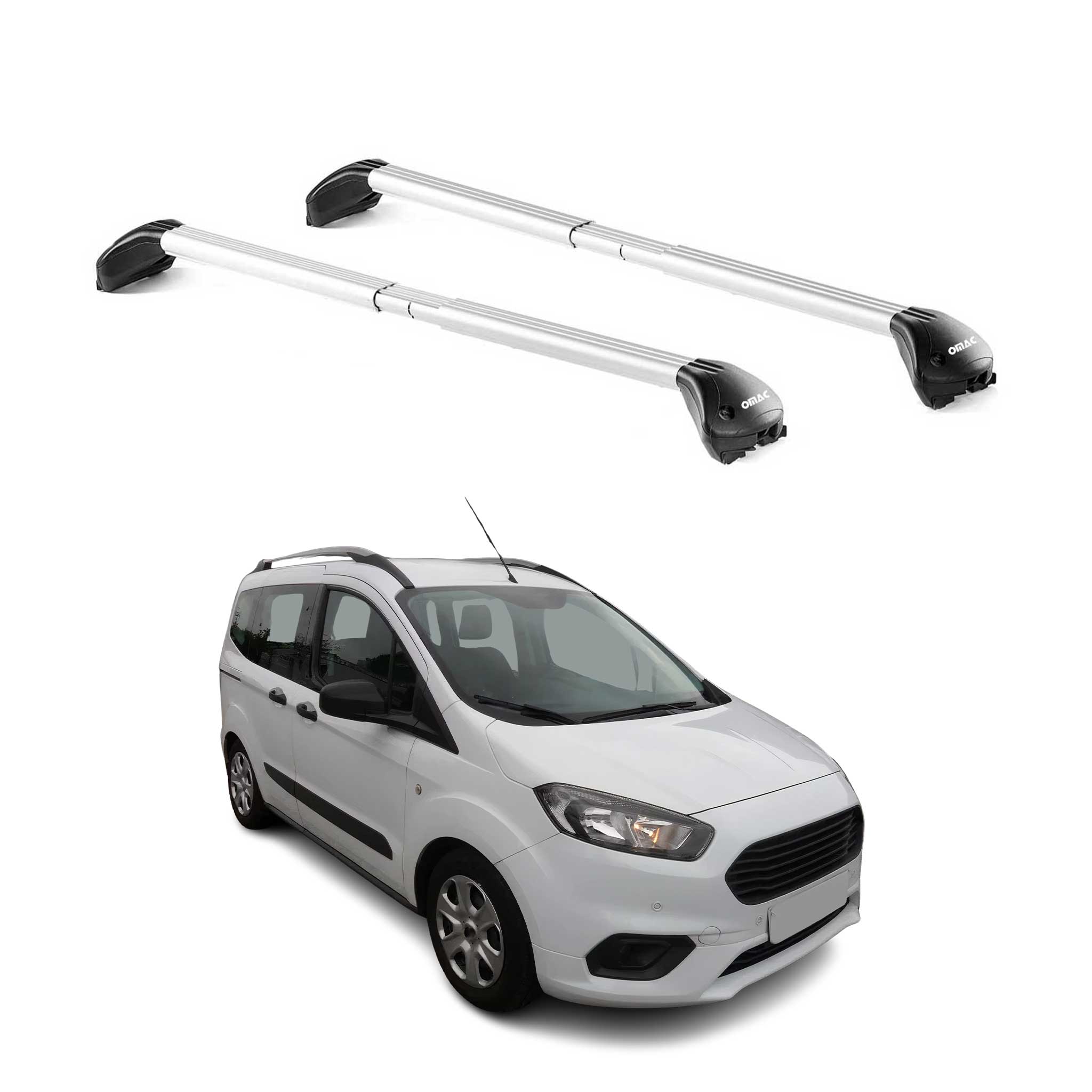 Dachträger für Ford Courier Tourneo 2013-2025 3-5 tür 100kg Alu Silber 2x ABE