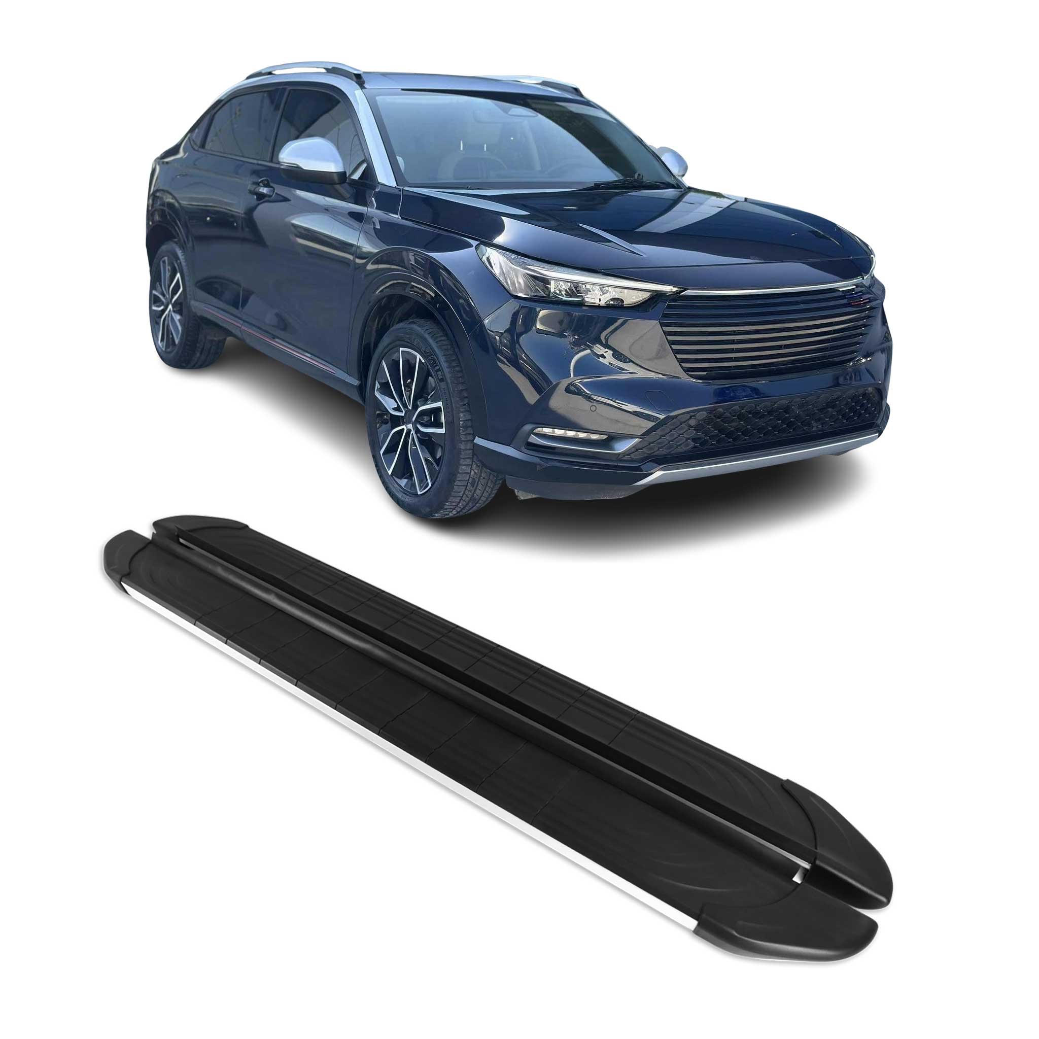 Seitenschweller Trittbretter für Honda HR-V 2021-2026 Silber Aluminium 2 tlg