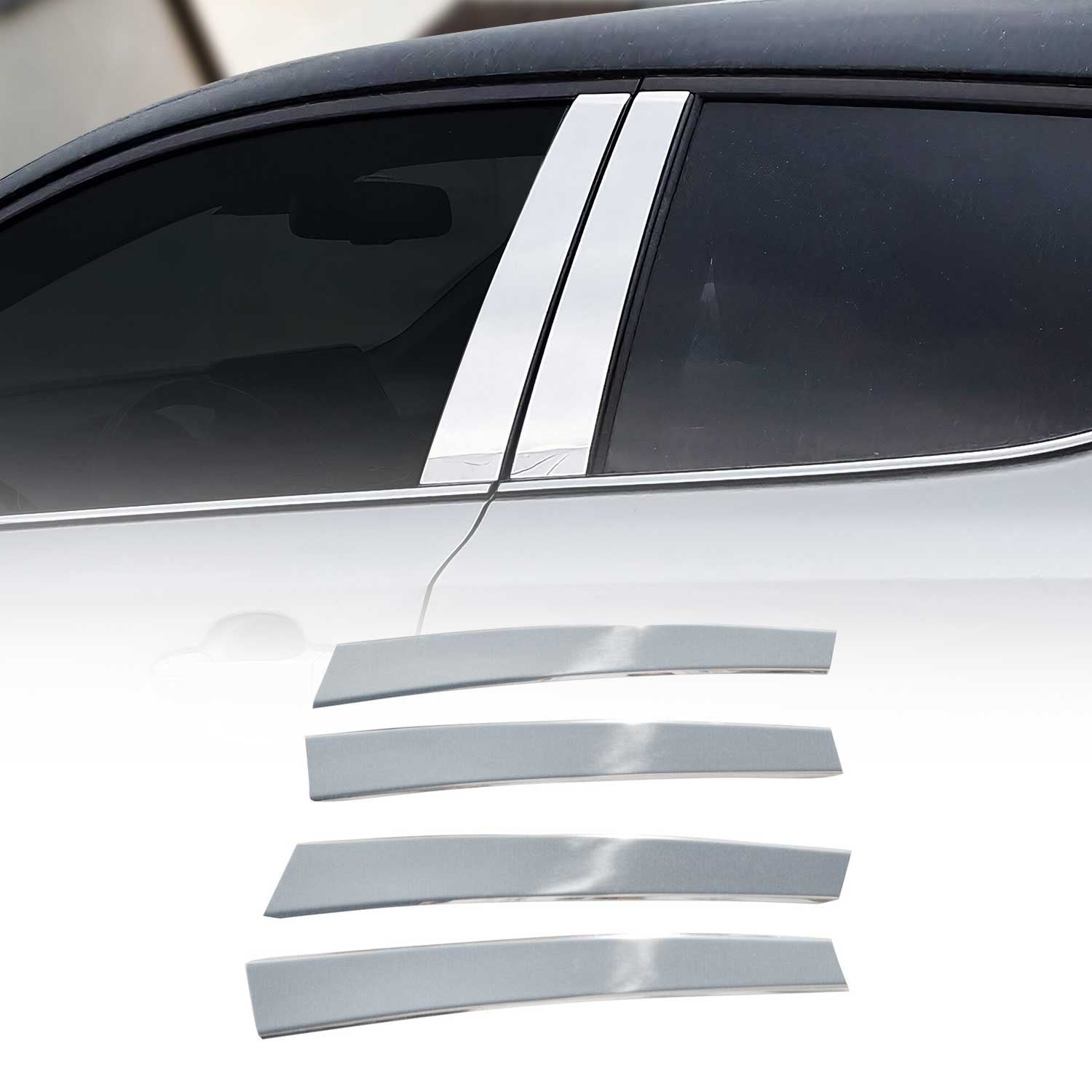 B-Säule Türsäulen Verkleidung für BMW 3er E36 1990-2000 Edelstahl Chrom 4tlg