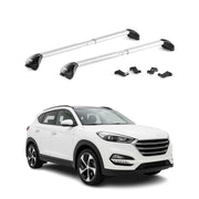 Dachträger für Hyundai Tucson III 2016-2017 Pre-FL 100kg Alu Silber 2 tlg ABE