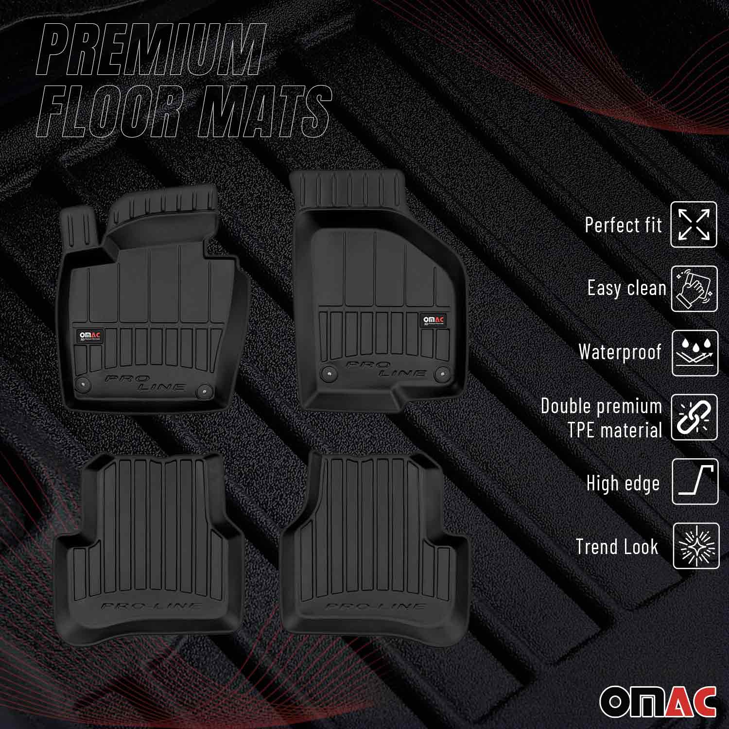 OMAC Gummi Fußmatten für VW Passat B6 2005-2010 Premium TPE Automatten 4tlg