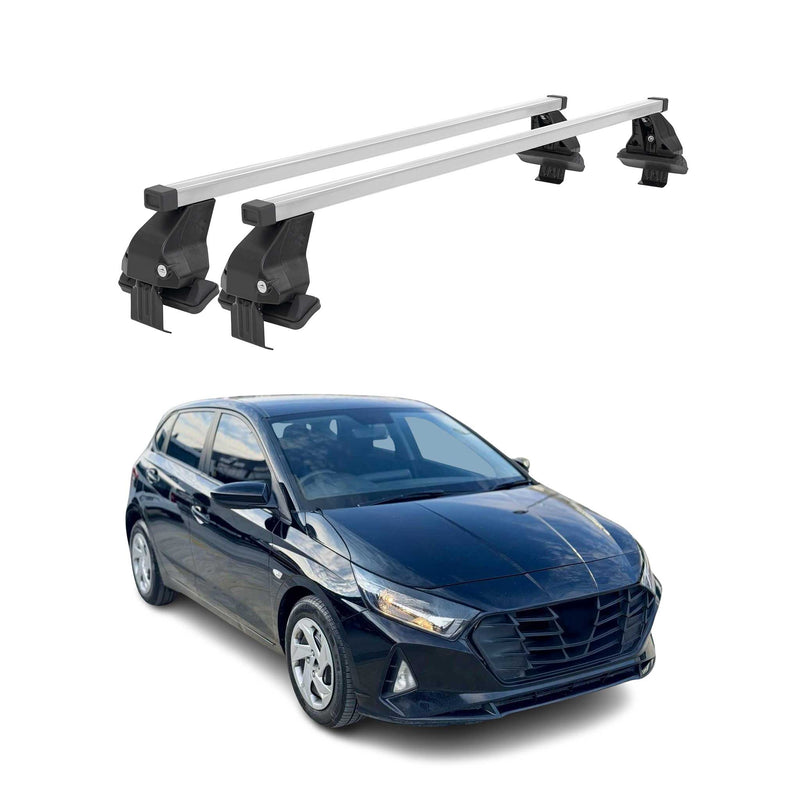Menabo Dachträger Grundtäger für Hyundai i20 2020-2025 50kg Stahl Silber 2 tlg