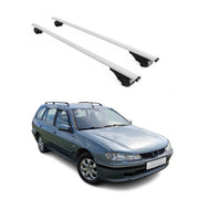 Dachträger Gepäckträger für Peugeot 406 Kombi 1995-2004 Grundträger Metall Grau