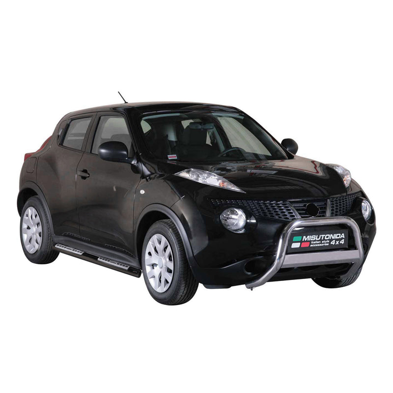 Edelstahl Seitenschweller Schwellerrohre für Nissan Juke 2010-2019 Schwarz