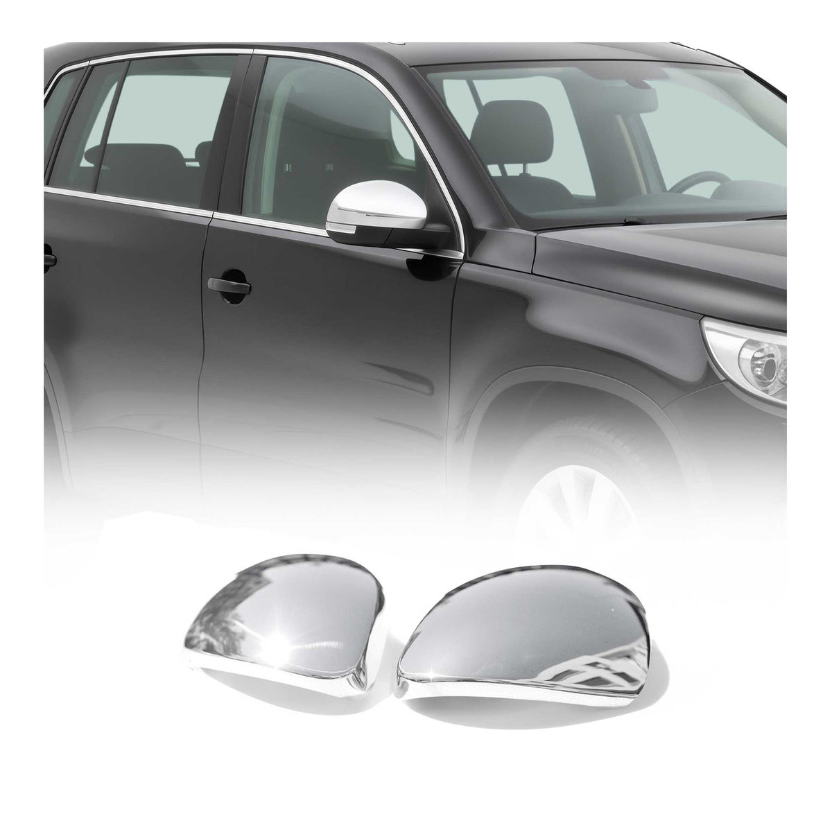 Spiegelkappen Spiegelabdeckung für VW Sharan 7N 2010-2016 Edelstahl Chrom 2tlg