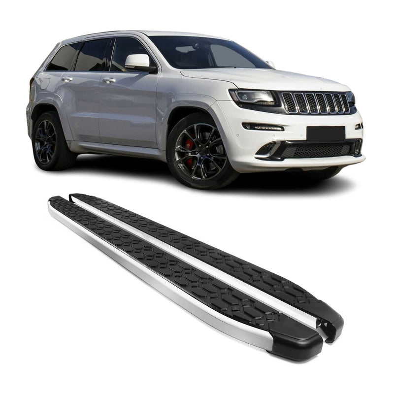 Alu Trittbretter Seitenschweller für Jeep Grand Cherokee 2011-2021 Schwarz Grau