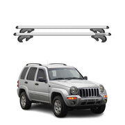 Menabo Dachträger Grundtäger für Jeep Cherokee KJ 2005-2007 FL Alu Silber 2x