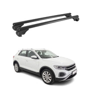 Dachträger Grundträger für VW T-Roc 2017-2025 TÜV Aluminium Schwarz 2tlg