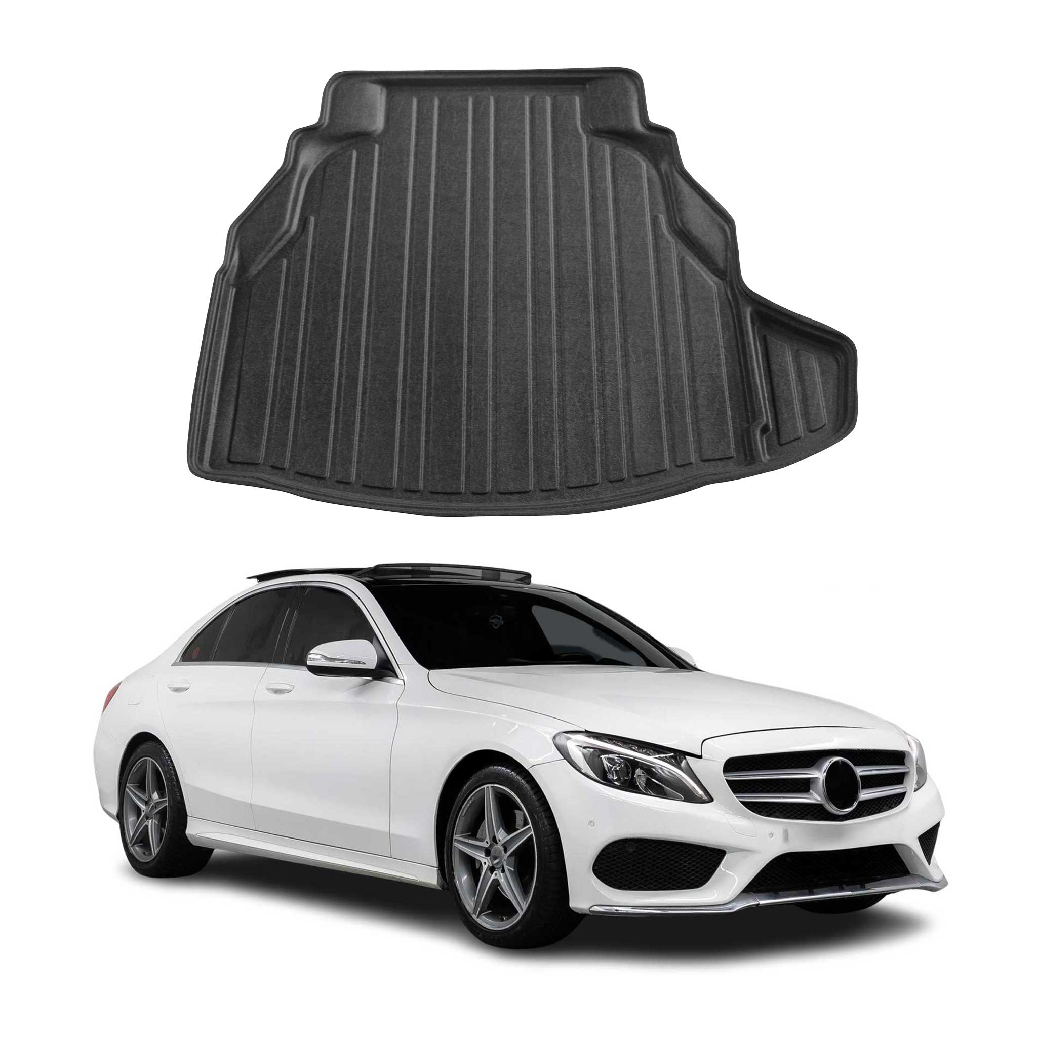 Kofferraumwanne Laderaumwanne für Mercedes C Klasse W205 Limo 2014-21 Gummi TPE
