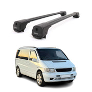 Dachträger Grundträger für Mercedes Vito W638 1996-2003 Aluminium Schwarz 2tlg