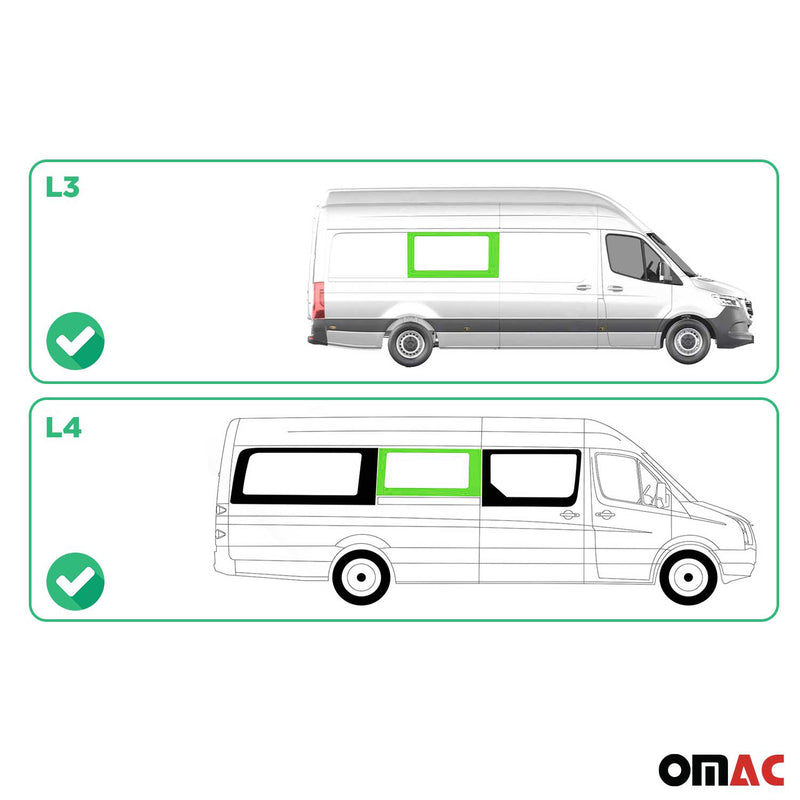 Seitenfenster Auto für Mercedes Sprinter W906 2006-2018 Schiebetür Rechts L3 L4