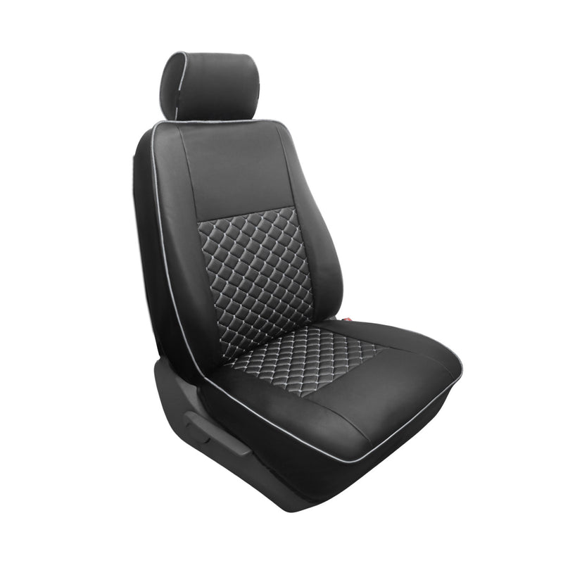 Sitzbezüge Schonbezüge für Peugeot Expert 2017-2025 Kunstleder Schwarz Weiß 1tlg