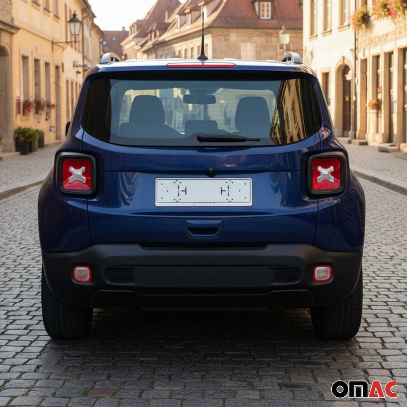 Kennzeichenhalter Nummernschildhalter für Land Rover Edelstahl Silber 2tlg