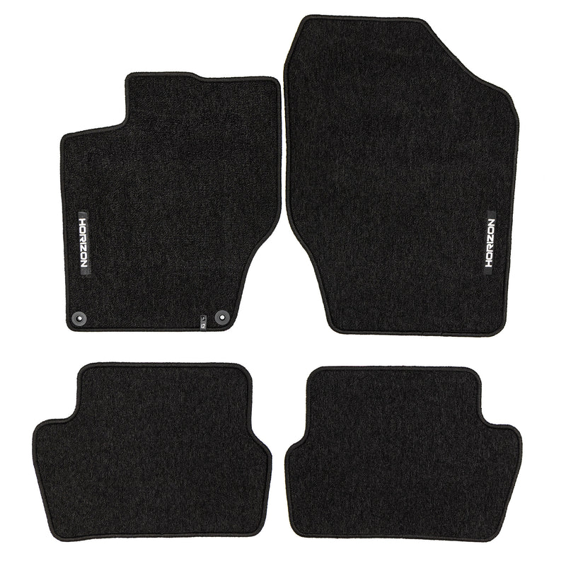 Velours Fußmatten für Citroen DS4 2011-2015 Autoteppich Automatten Schwarz 4 tlg