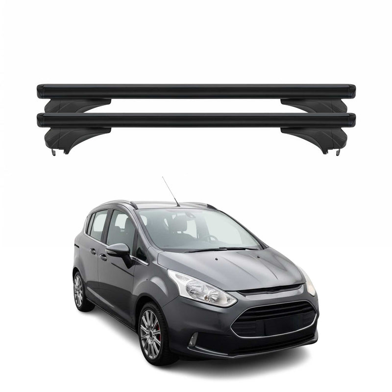 Menabo Dachträger Grundtäger für Ford B-Max 2012-2018 Aluminium Schwarz 2 tlg